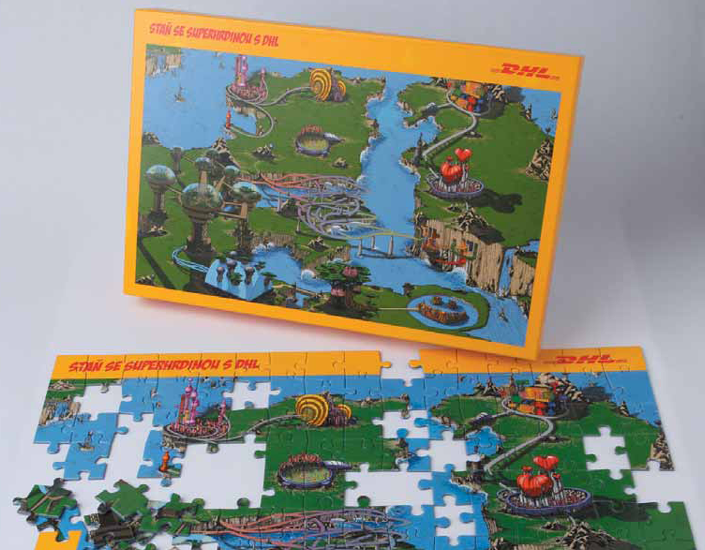 Krabicové reklamní puzzle